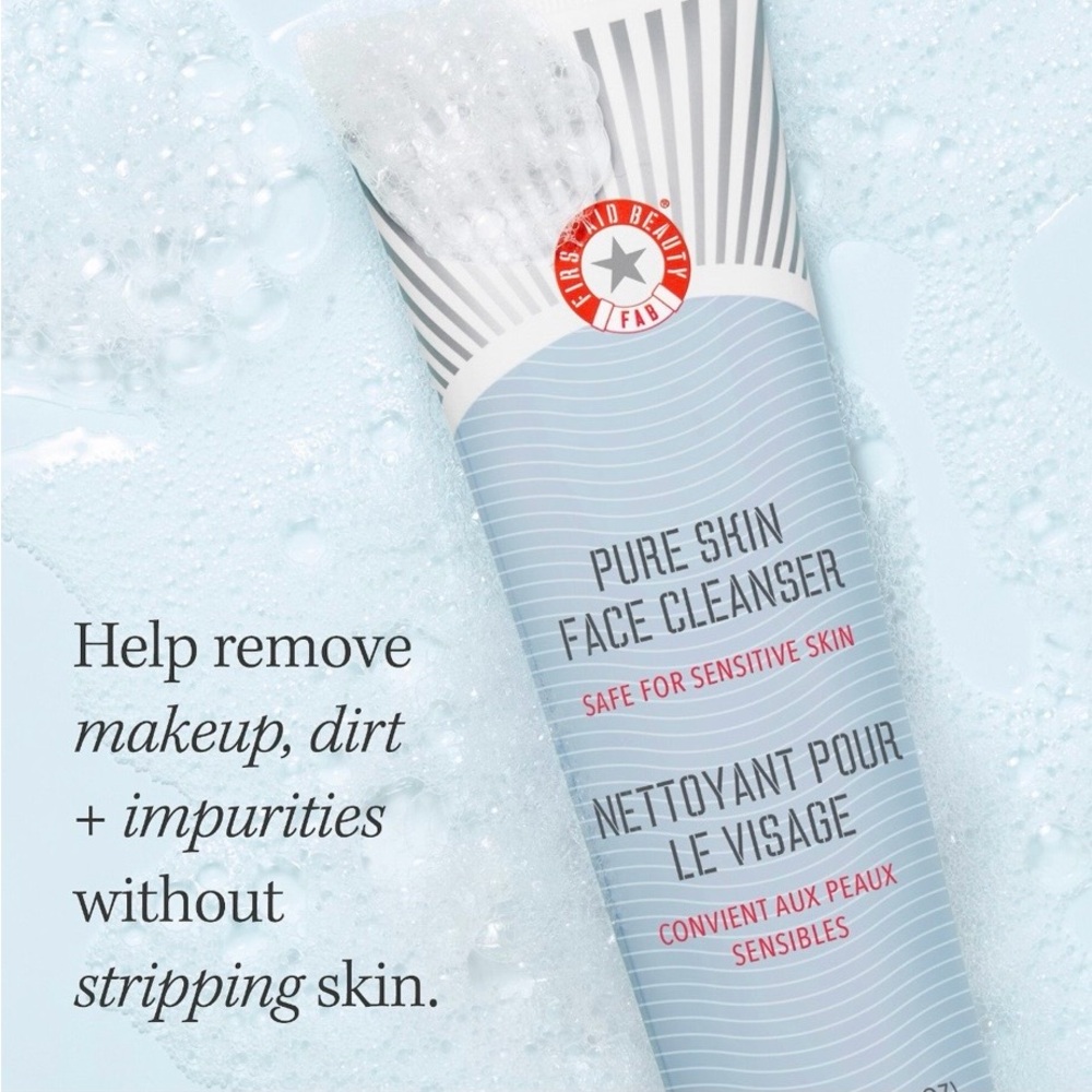 FIRST AID BEAUTY Pure Skin Face Cleanser - Gentle Hydrating Cleanser 5oz NEW - Picture 7 of 8